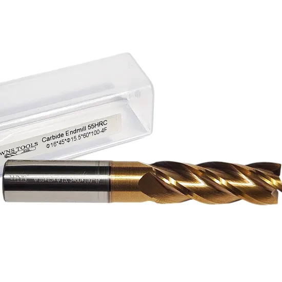 Frez węglikowy VHM ZLUZOWANY Fi 16 x 100 55HRC